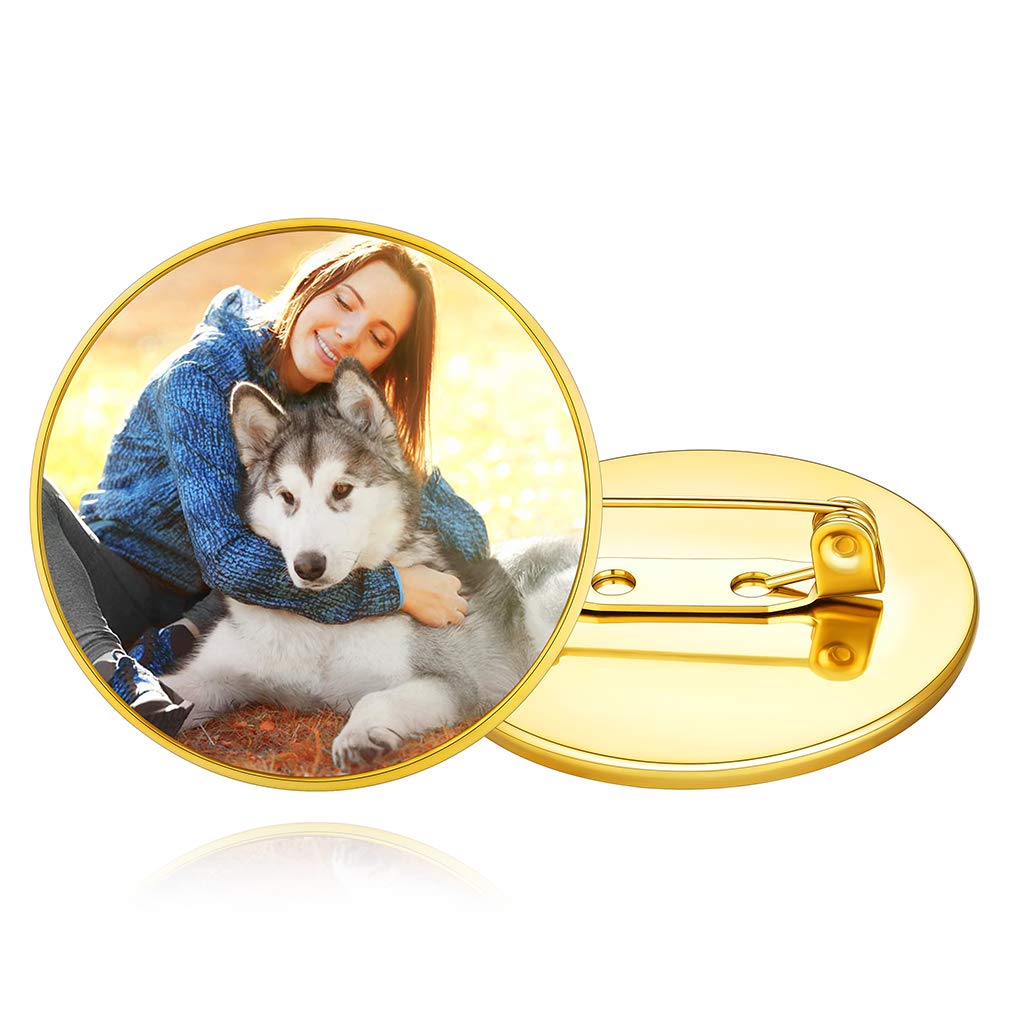 Wedding Bouquet Photo Pendant Personalised with 1-4 Pictures Memorial Pins Lapel Pin for Wedding Groom Bride Memorial Funeral Mom Dad Men Women-image-36