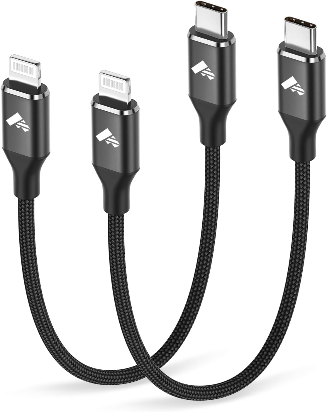 USB C to Lightning Cable [Apple MFi Certified] 2Pack 1FT iPhone Fast Charger Cable Power Delivery Type C Charging Cord Compatible with iPhone 14 13 12 11 Pro Max X XS XR 8 7 6s Plus SE，Black