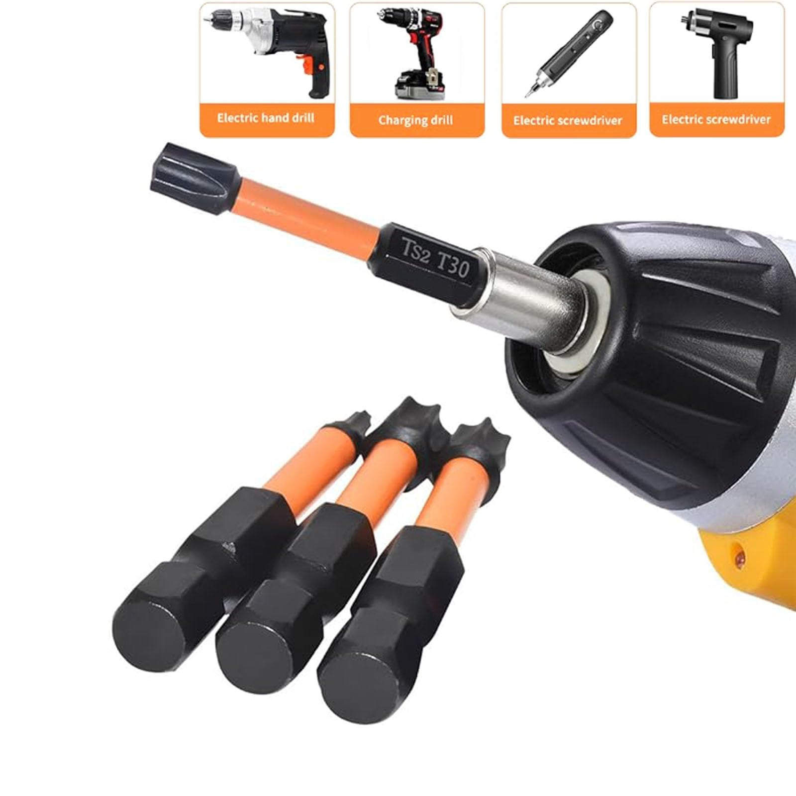 Set 10 Punte Cacciavite Torx Magnetiche - T10-T40, 50 Mm, Attacco 1/4" - Professionali - Foto 8