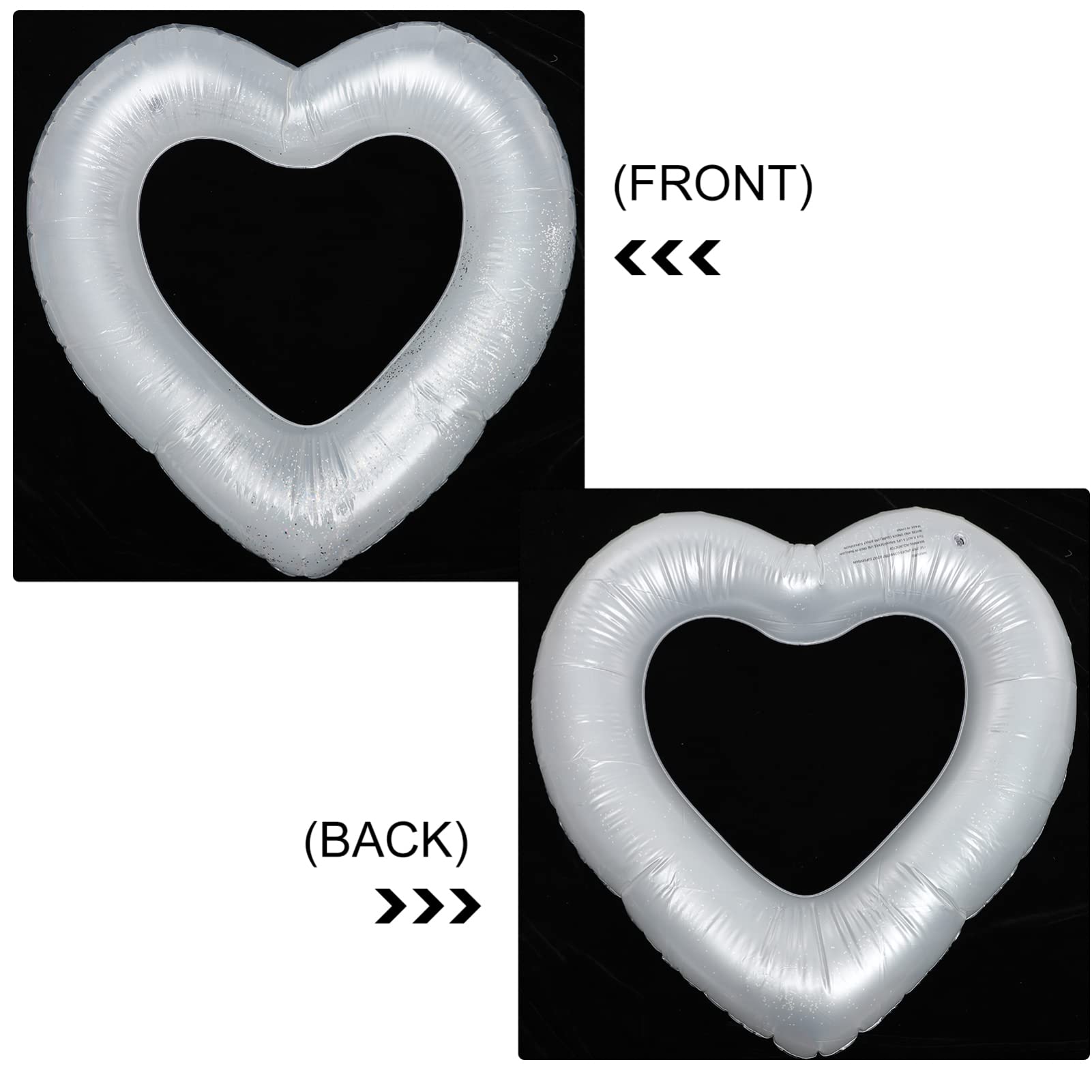 Abaodam salvagente a forma di cuore toys for giocattolo pool party piscine per piscina zattera anello galleggiante a forma di cuore anello galleggiante da spiaggia pvc bianca