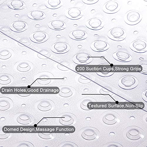 Tree Bud Extra Long Bathtub Mats for Shower Tub, Non-Slip Bath Mat Shower Mat with Suction Cups - Image 3