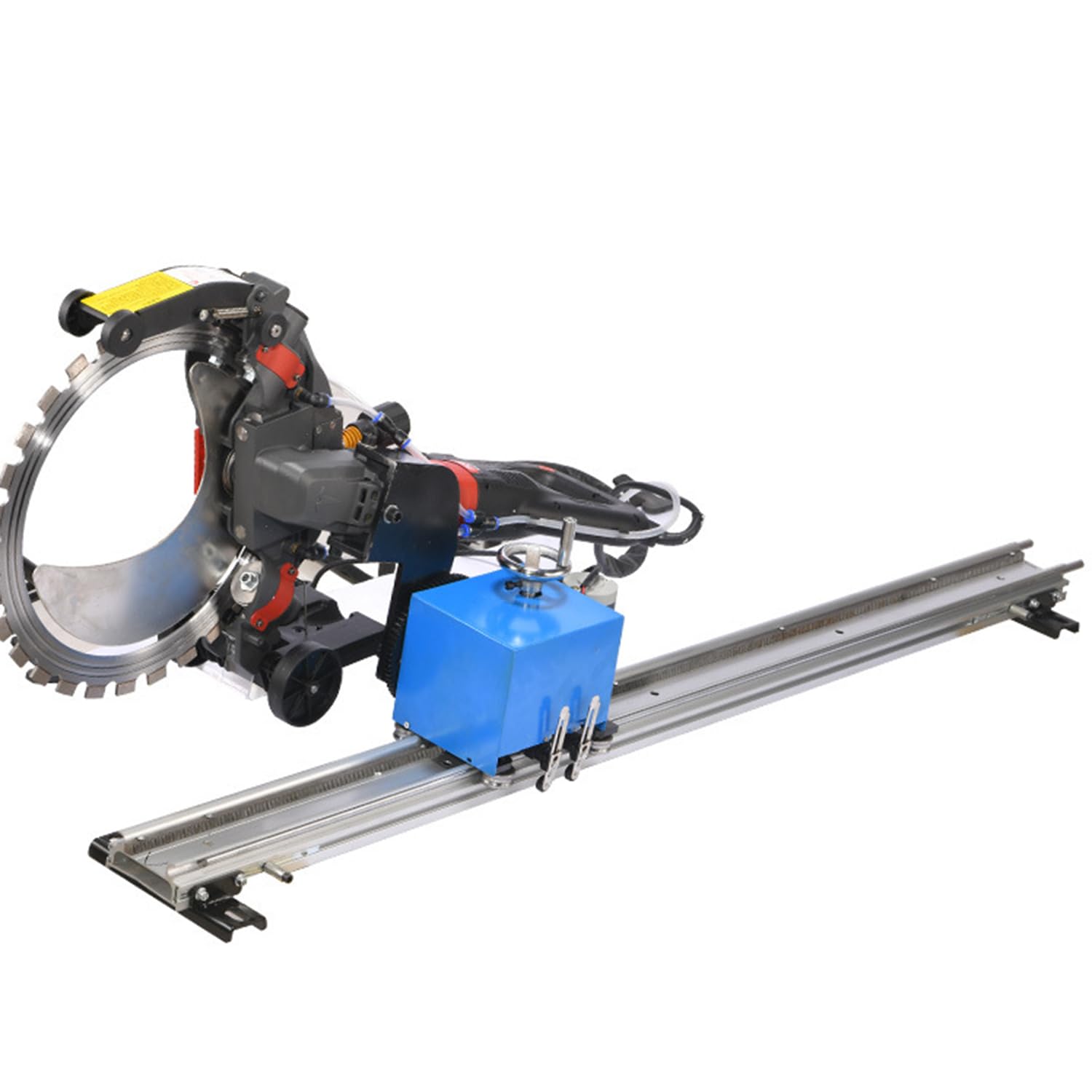 Qiang Rail Scie Annulaire Béton avec Bascule Rotative & Coupe Automatique - Support Alliage Aluminium 1.5/2/2.5/3 m, Profondeur Réglable, pour Béton, Acier, Sols, Murs - Levage par Bouton 3m