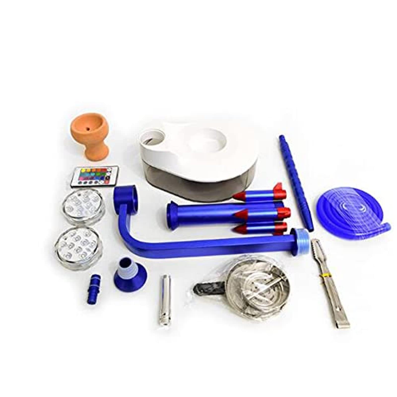 Set di narghilè narghilè, narghilè acrilico a tubo singolo medio, set completo di narghilè a razzo, shisha a tubo singolo in silicone,B 56Sensational