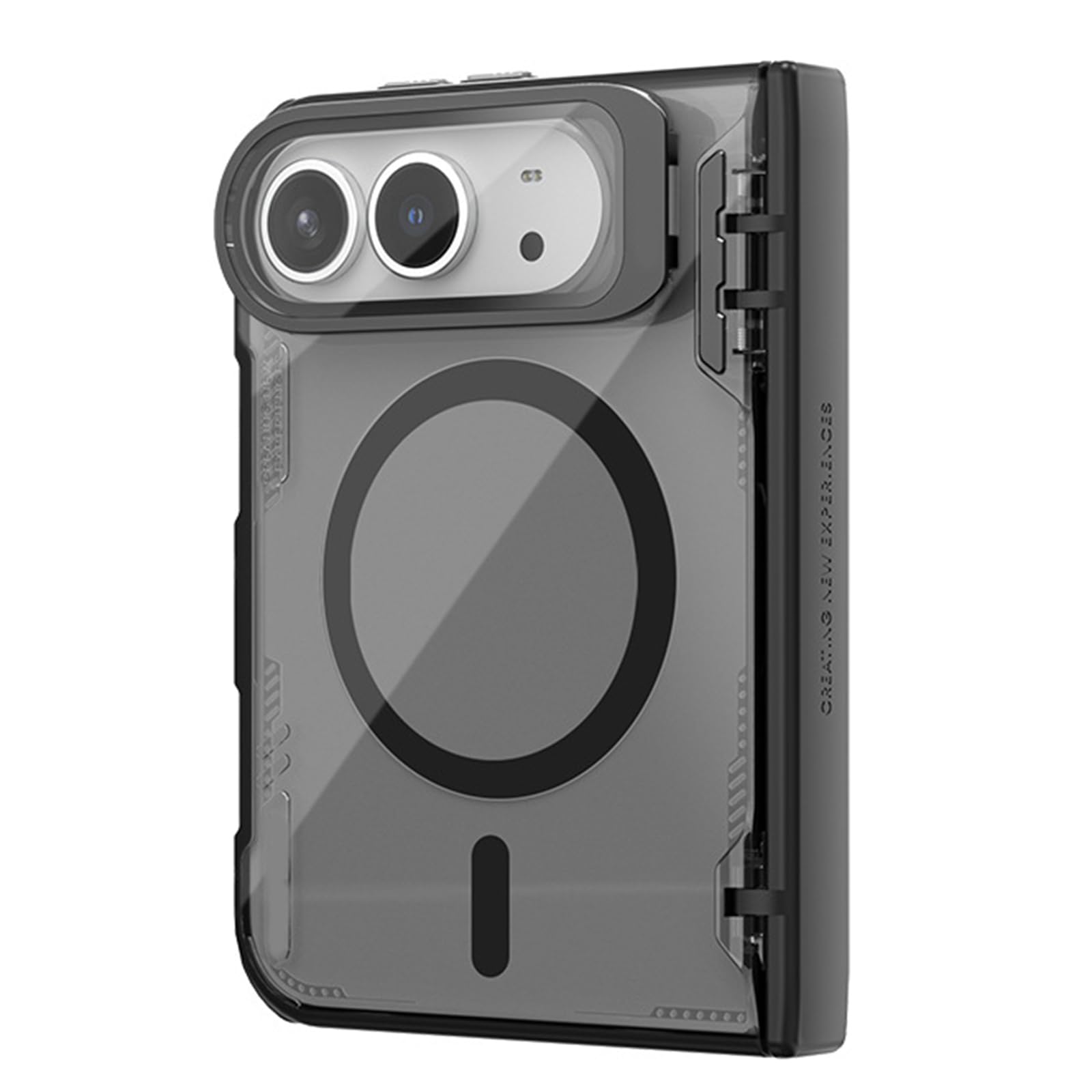 Magnétique Coque pour iPhone Duo, Claire Anti-Jaune Charnière Protection