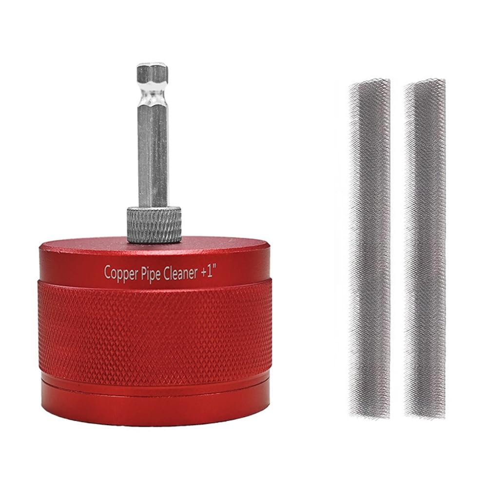 Nettoyeur de tuyaux en cuivre avec 2 lames de brosse pour perceuse outil plomberie