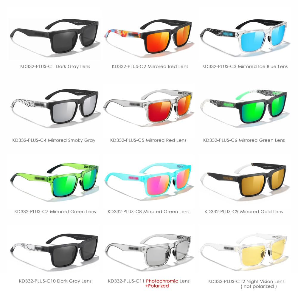 Gafas de Sol para Hombre Gafas de Sol de visión Nocturna fotocromáticas polarizadas Gafas de Sol de Moda para Mujer Protección UV,1