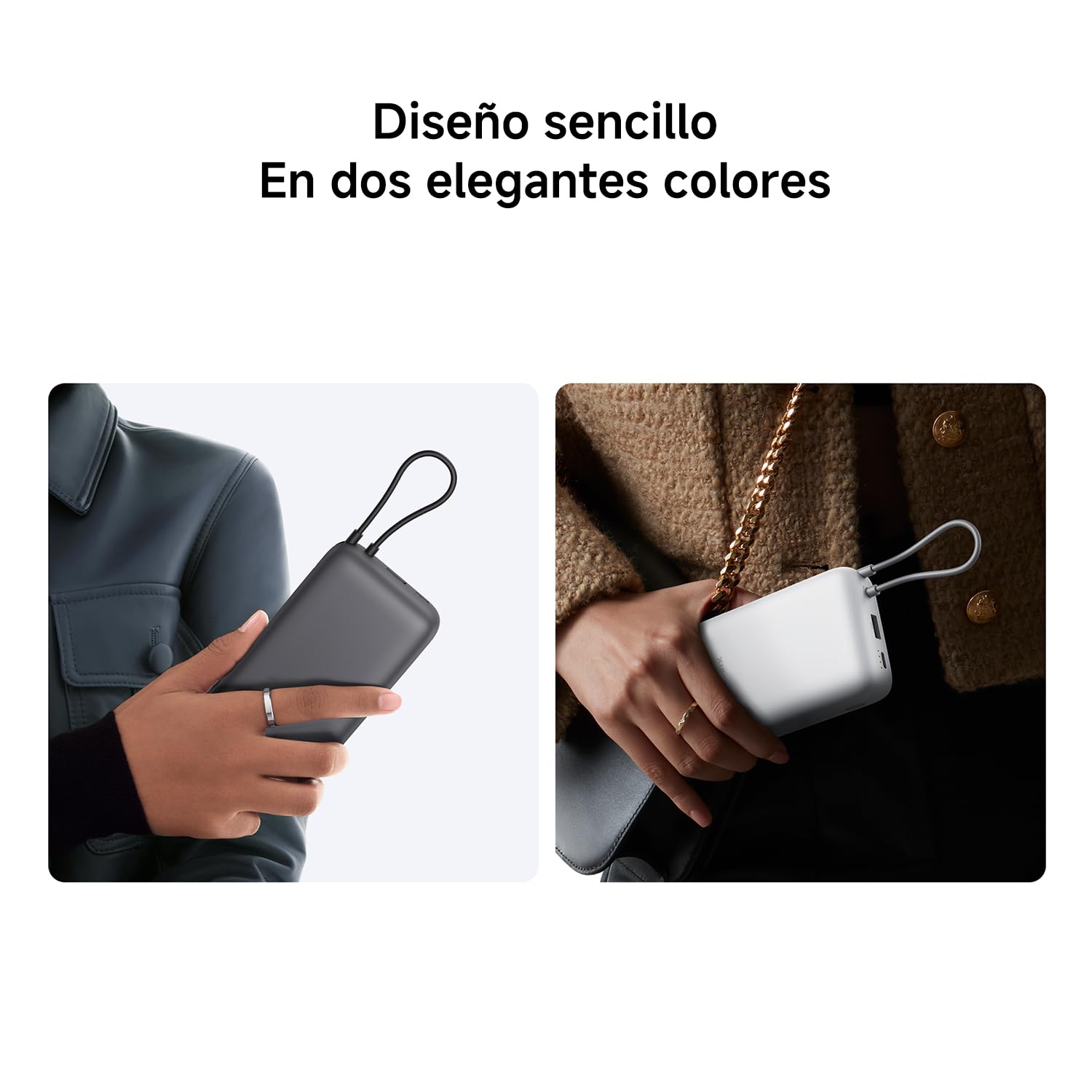Xiaomi 22.5W Power Bank 20000mAh (Integrated Cable) Gris Claro