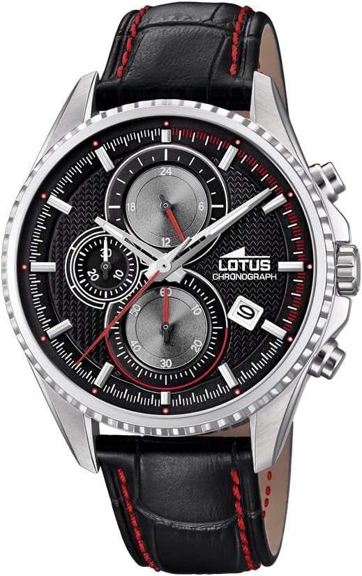 Lotus Watches Mens Chronograph Quartz Watch with Leather Strap 18527/6