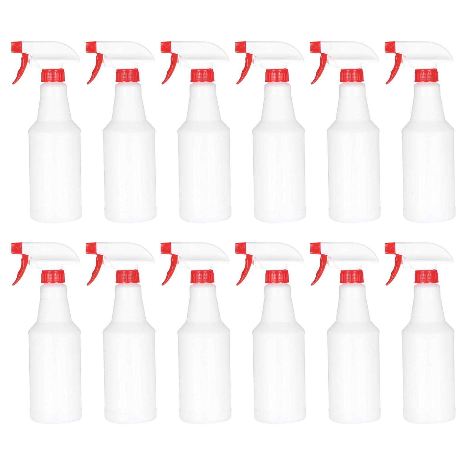 PATIKIL 500ml/16oz Plastic Spray Bottles, 30pcs Adjustable Nozzle Leak Proof Empty Water Mist Stream Sprayer for Cleaning Solutions Plants Hair, Red