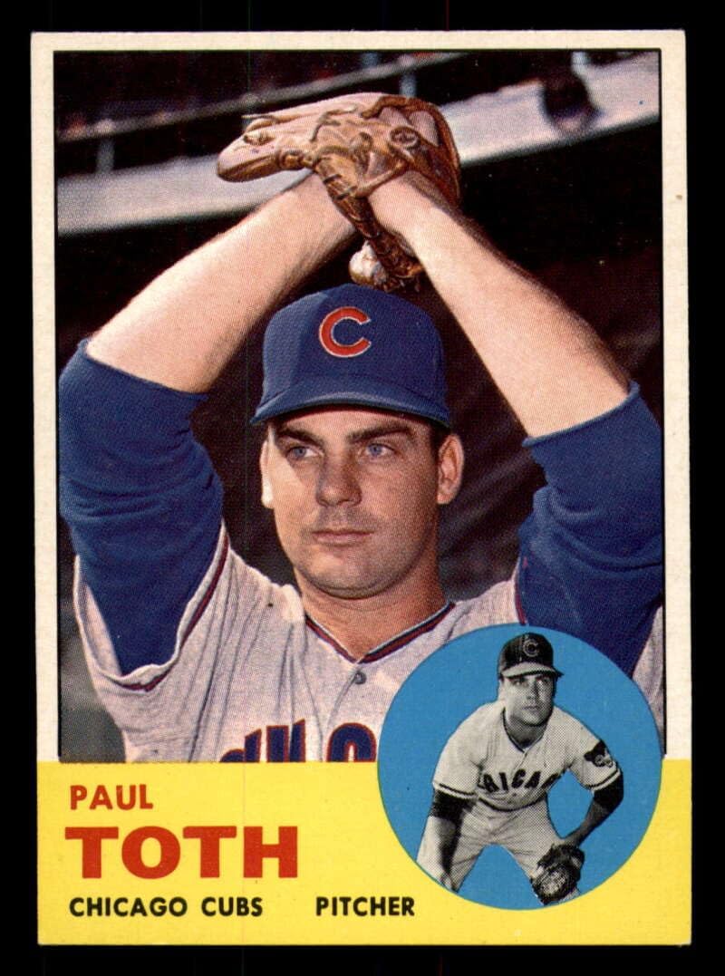 Baseball MLB 1963 Topps #489 Paul Toth EX/NM RC Rookie Cubs