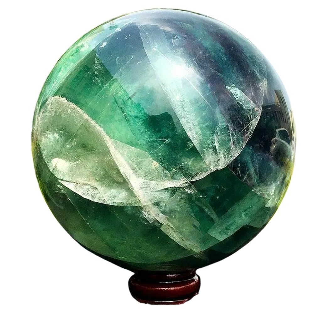 KCDFDVJFBM Decorative Ornaments Fluorite Quartz Crystal Ball