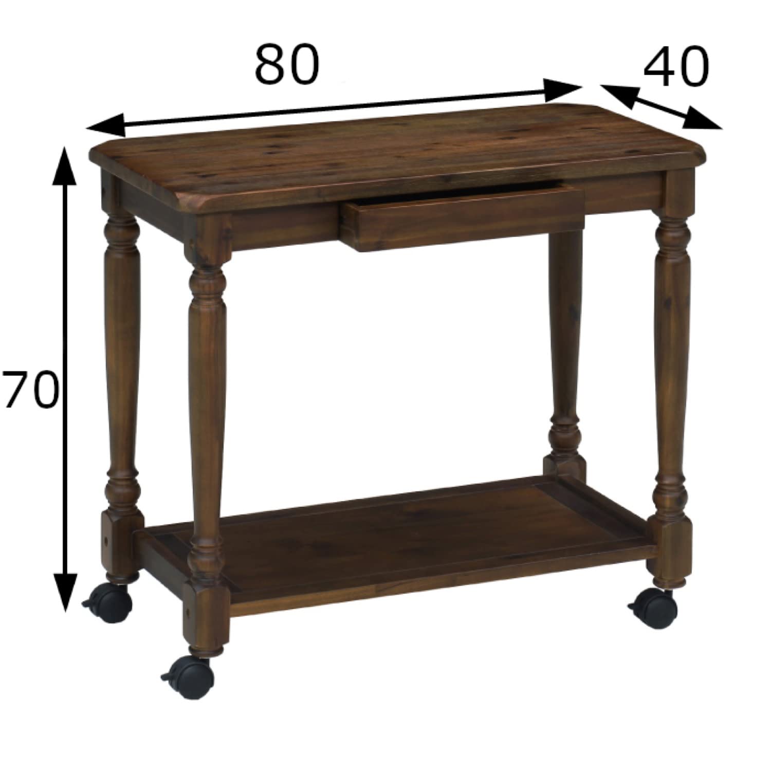 Amazon.co.jp: 【Fournir Furniture】天然木 キッチンワゴン 付け足し