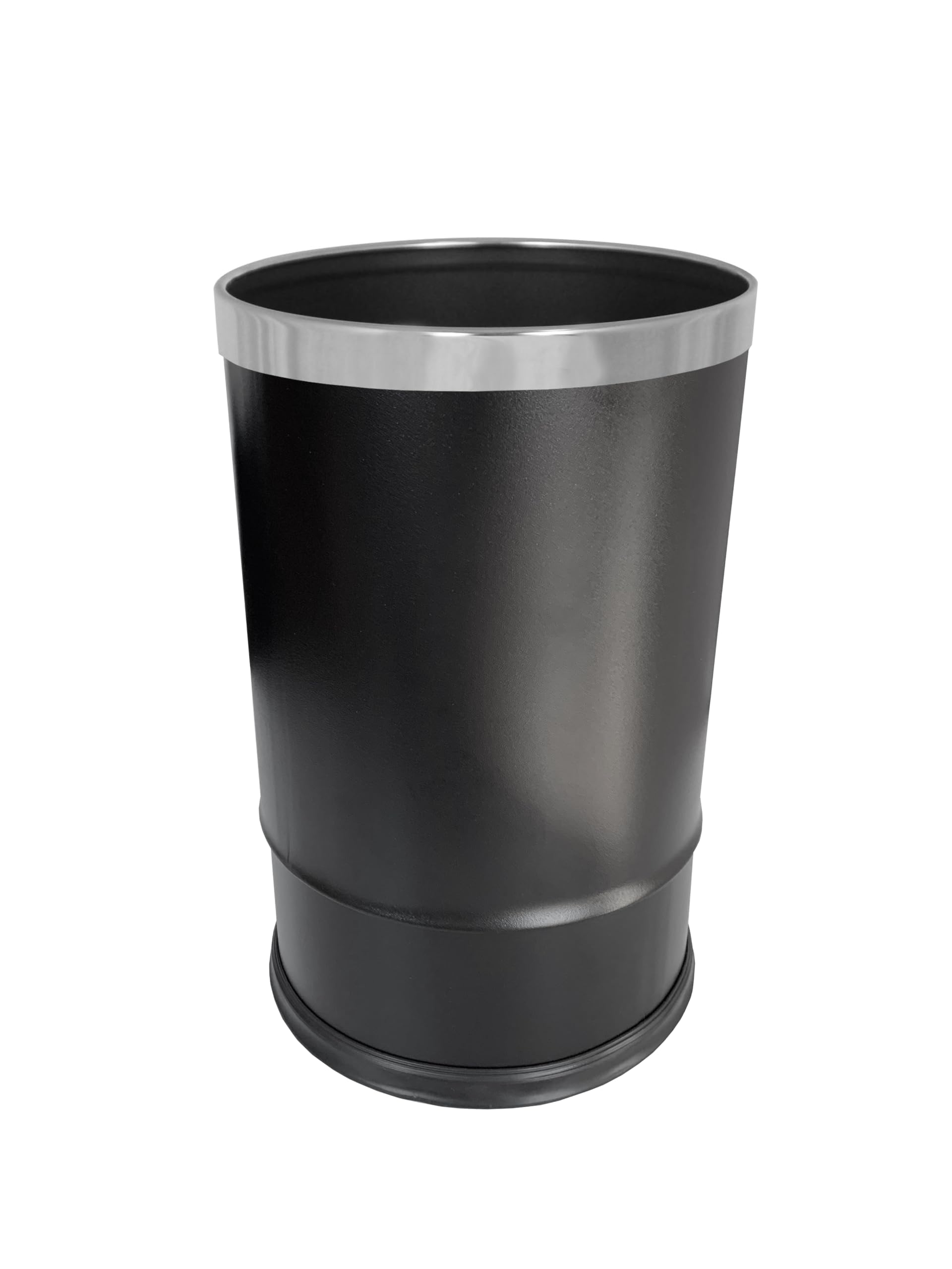 JVD 10 Litre Black Round Paper Waste Bin Double Wall Waste Bins and Waste Baskets
