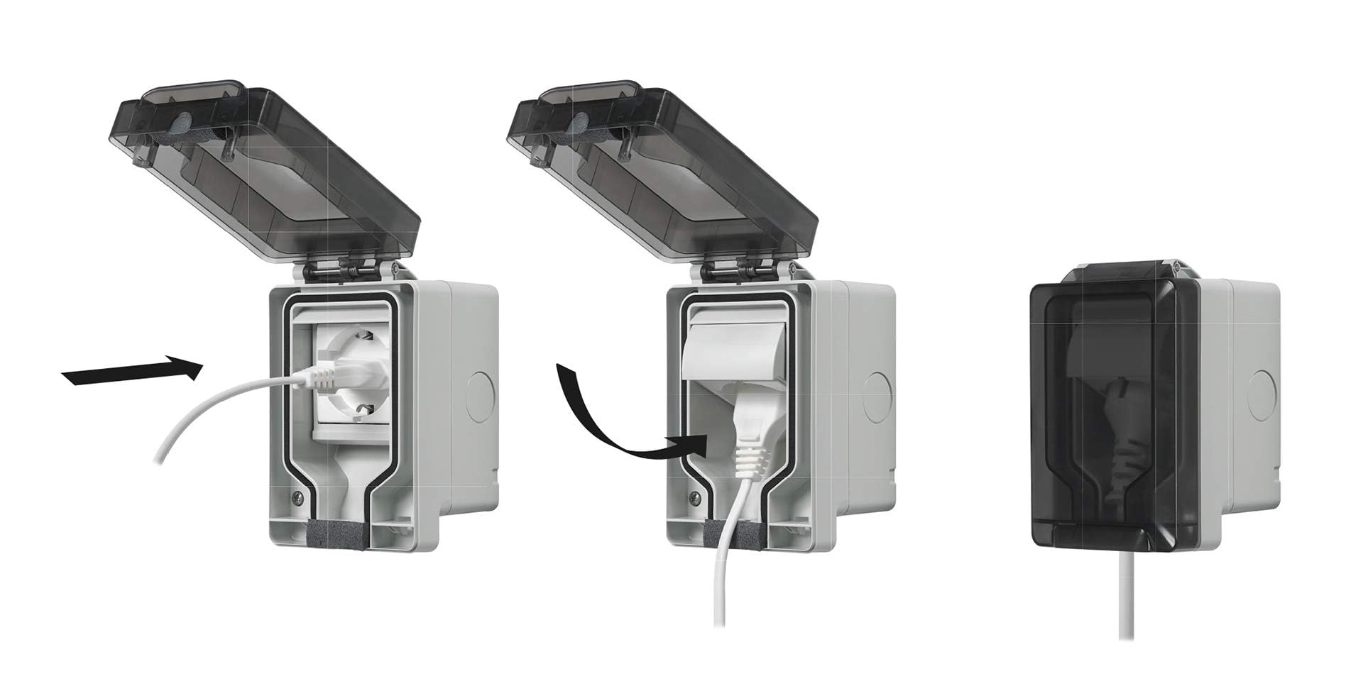 ECI ELETTROFORNITURE 14962.U - Contenitore STAGNO IP66 a spina inserita + PRESA UNIVERSALE