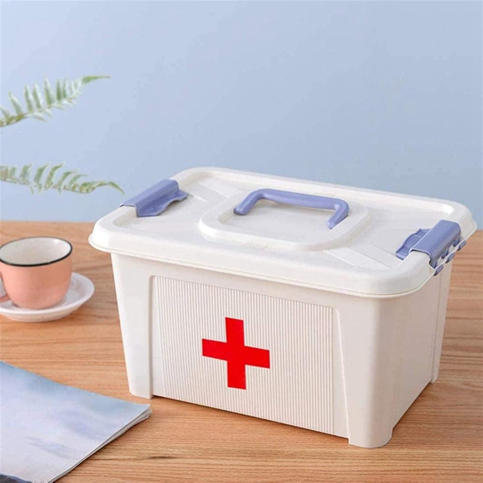 Botiquín de Primeros Auxilios portátil, Caja de Almacenamiento de medicamentos, botiquín de Primeros Auxilios Familiar Multifuncional con Mango, botiquín de Primeros Auxilios para Coche