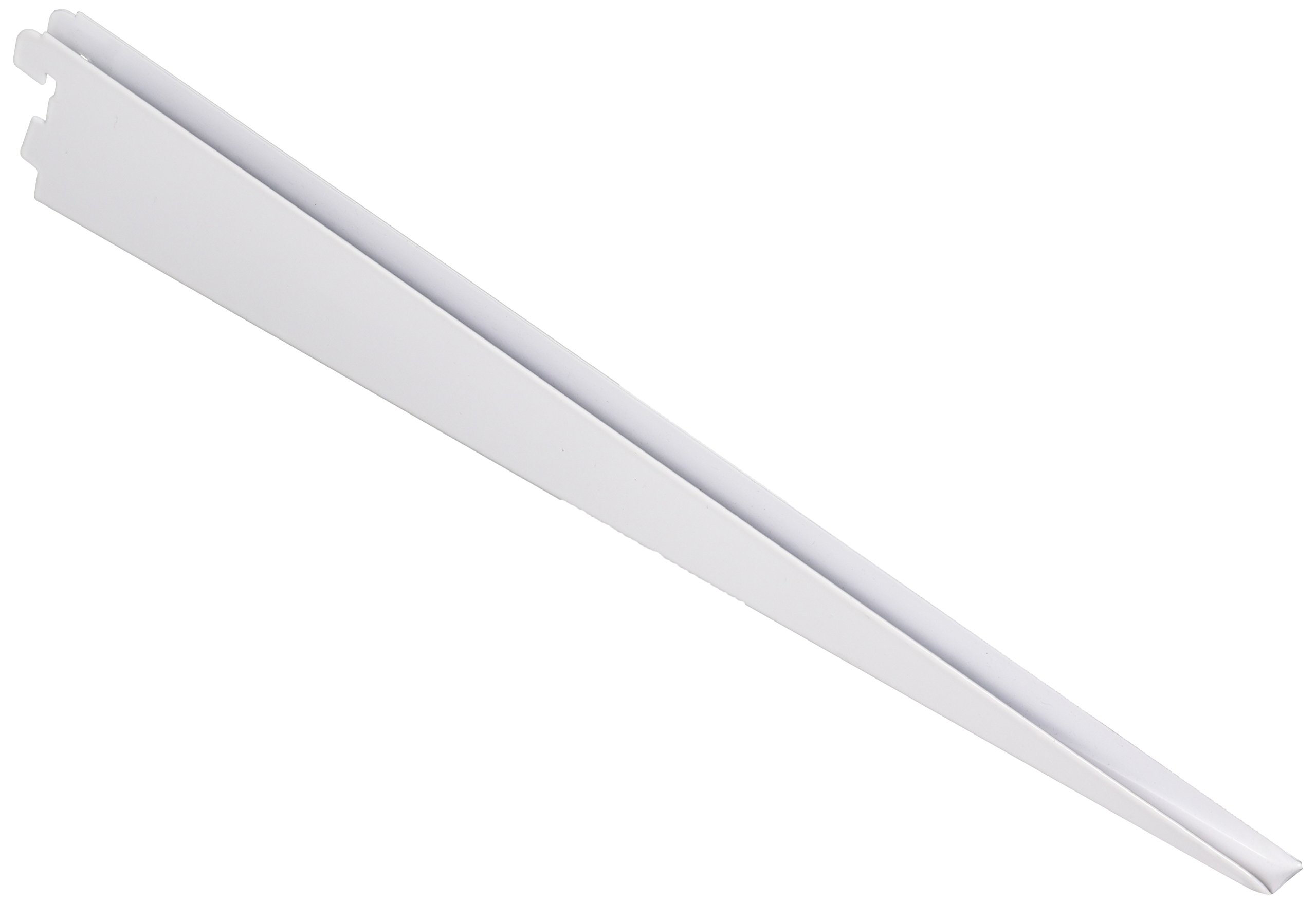 Knape & Vogt John Sterling Dual Trak Adjustable Wood Shelf Bracket, 14-Inch, Warm White, 0122-14WT