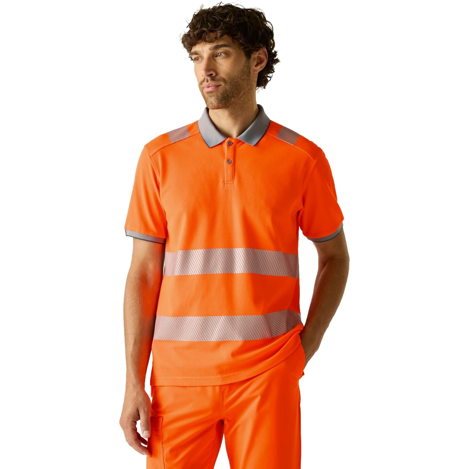 Regatta Professional Mens Hi-Vis Pro Comfort Polo Shirt Work Top