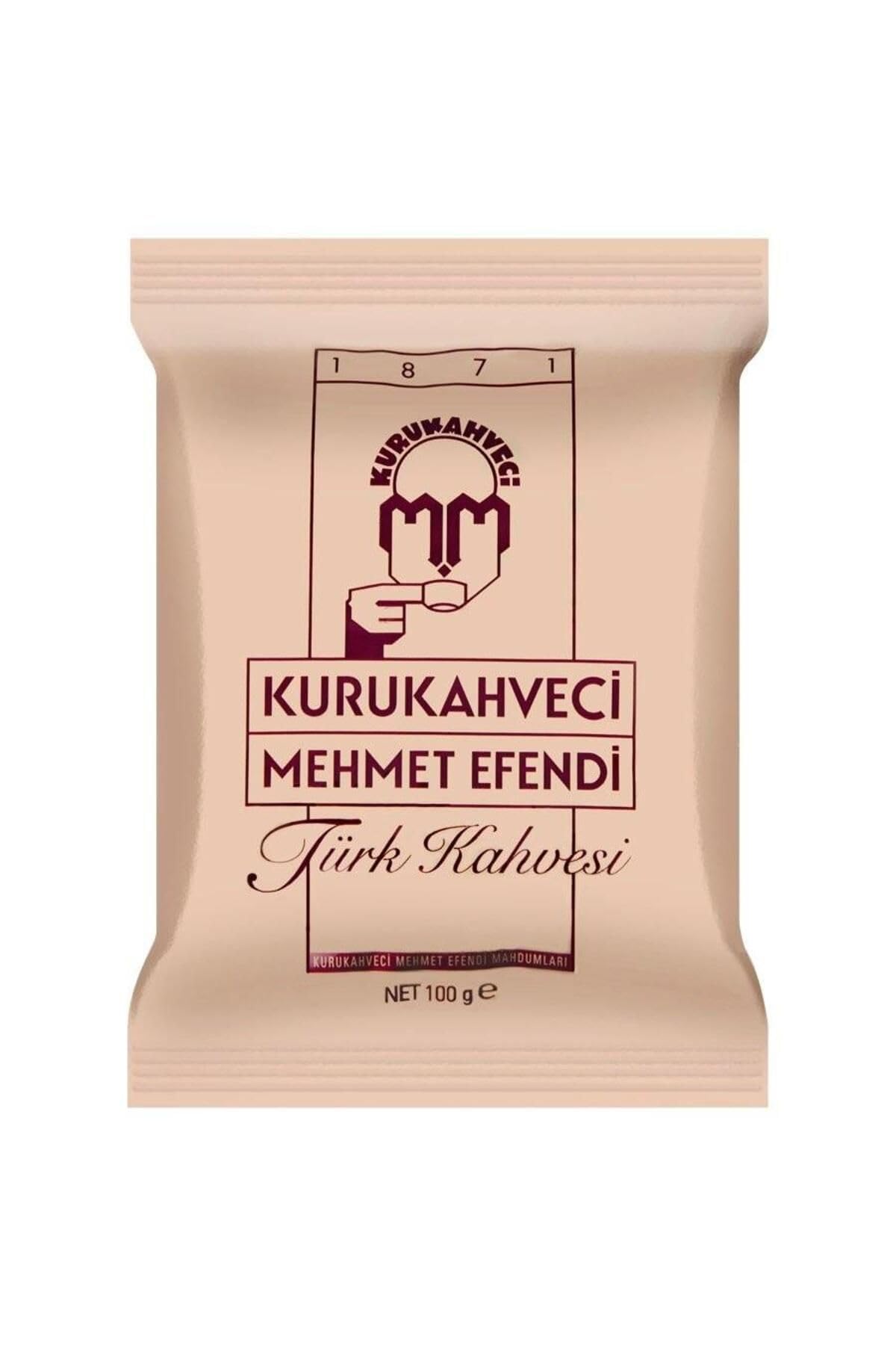 KURUKAHVECI MEHMET EFENDI Turkish Coffee, Arabica Beans, Roasted Ground,Rich Aroma, Fresh, Medium to Heavy-bodied, Original Taste Since 1871 (3.52 OZ / 100 Gr)