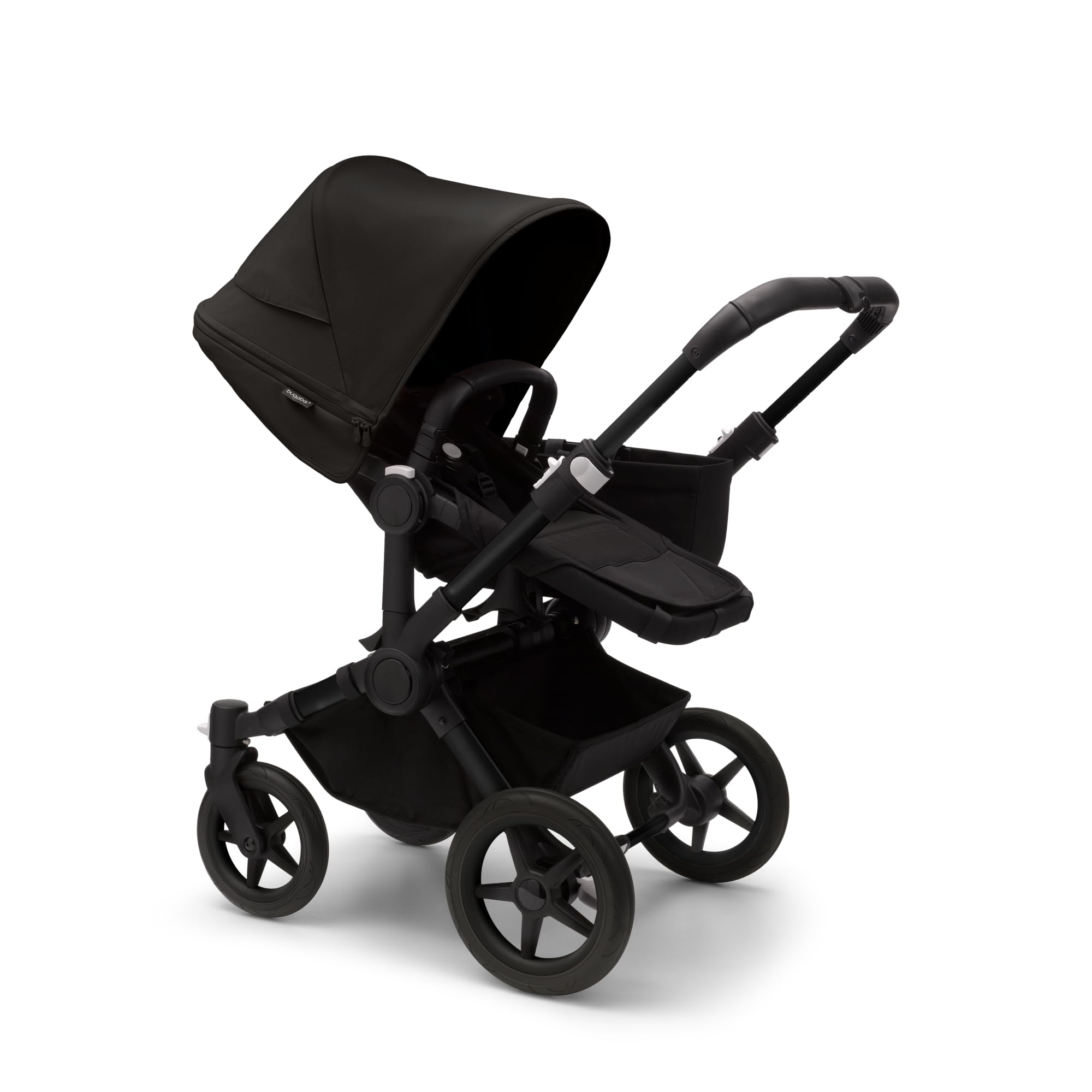 Bugaboo Donkey 5 Mono Complete - Single to Side-by-Side Double Stroller, Multiple Seat Positions - Black/Midnight Black