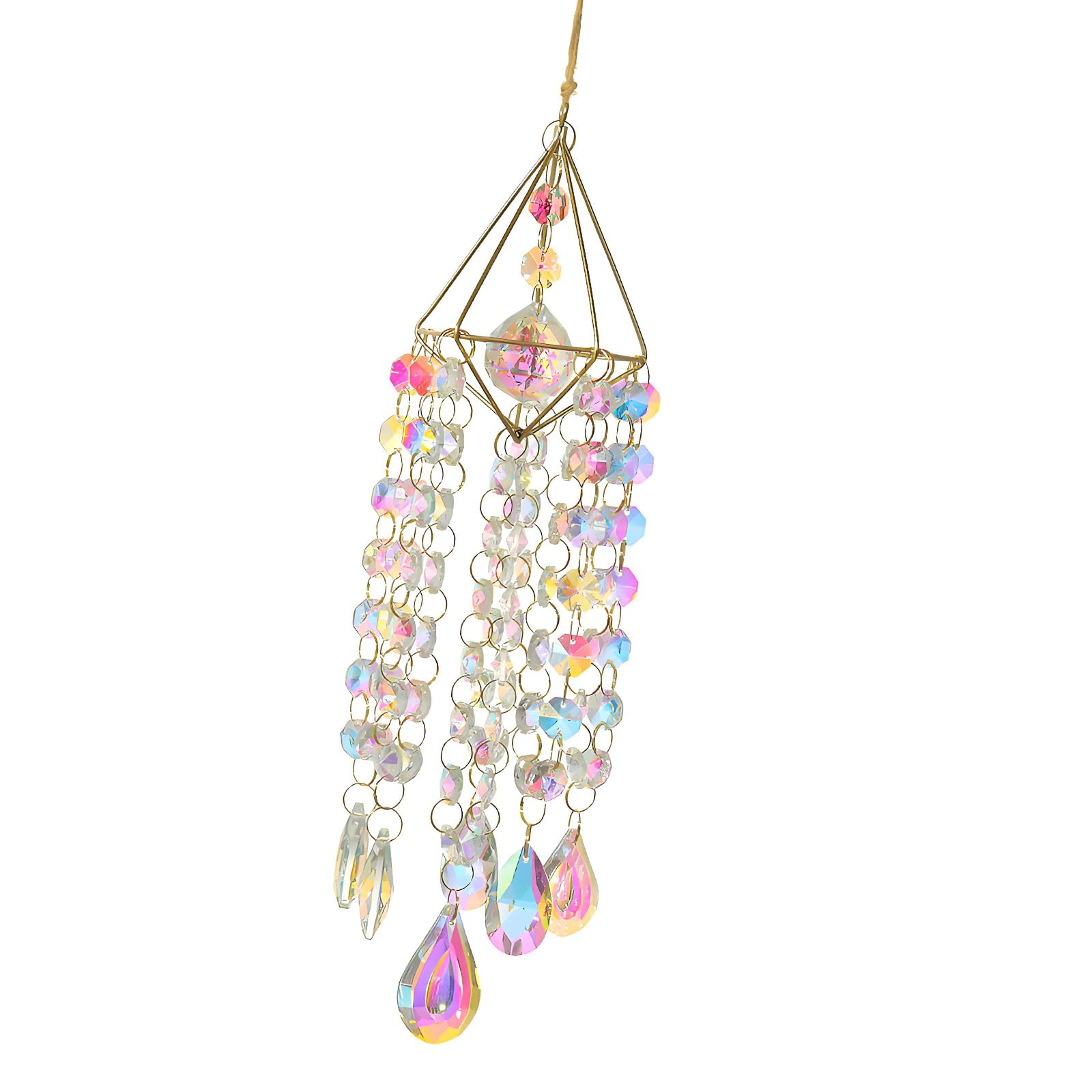 PANGBOER Crystal Suncatchers Window Hanging Ornament Wind Chimes Rainbows Maker for Indoor and Garden Outside Wedding Decors Crystal Suncatchers