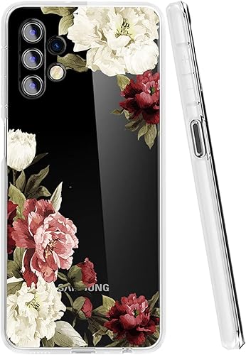 Miniatura 3 de Funda para Galaxy A32 5G, Samsung A32 5G para niñas y mujeres, delgada, a prueba de golpes, patrón transparente, suave, flexible, TPU trasero, funda