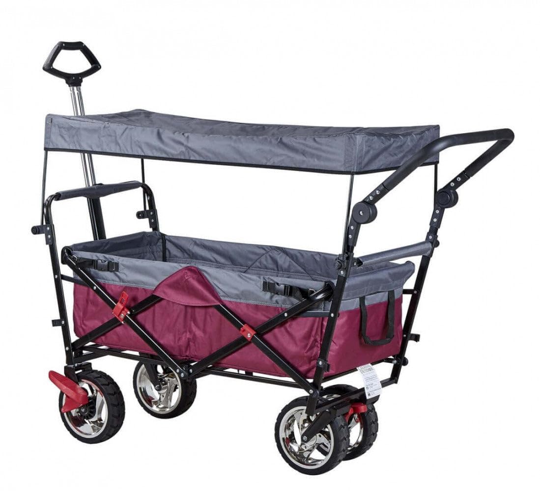 Giordanoshop Carrello Portattrezzi da Giardino in Metallo con Tettuccio Baltic 135x54x103 cm in Acciaio