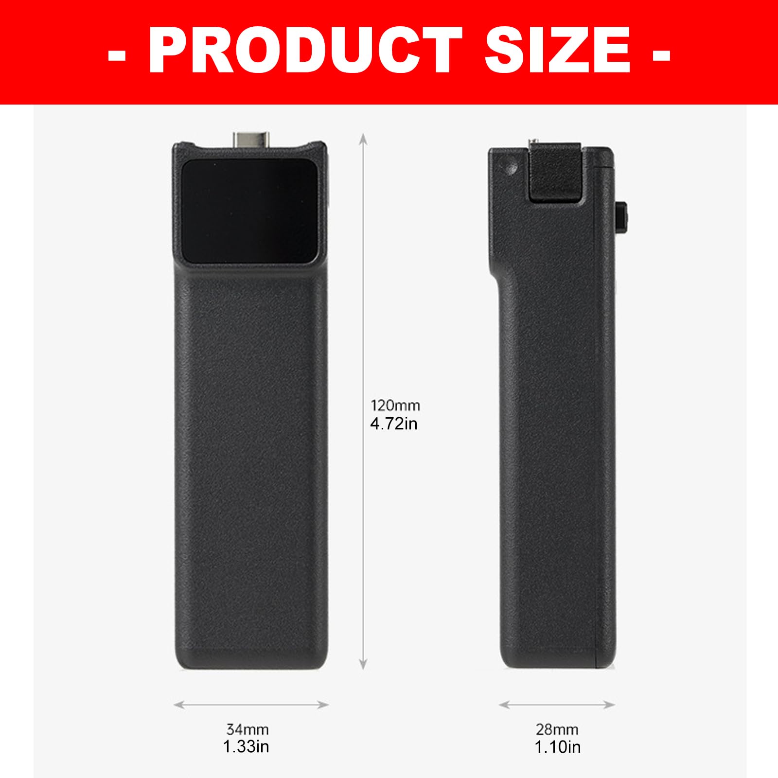 Maniglia leggera per impugnatura a batteria adattatore per treppiedi da 1/4 per Pocket 3 4 Espande utilizzo e migliora la maneggevolezza Impugnatura estesa