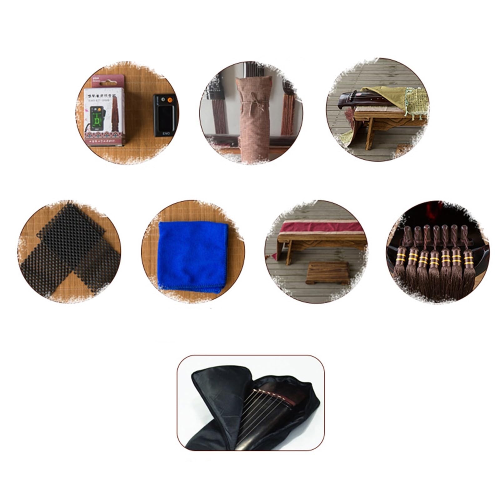 Guqin Ze Starego Drewna Cedrowego Dla Początkujących Przygotowujący Do Egzaminu Ręcznie Z Surowego Lakieru Siedmiostrunowy Instrument Guqin (chińska Cytra)