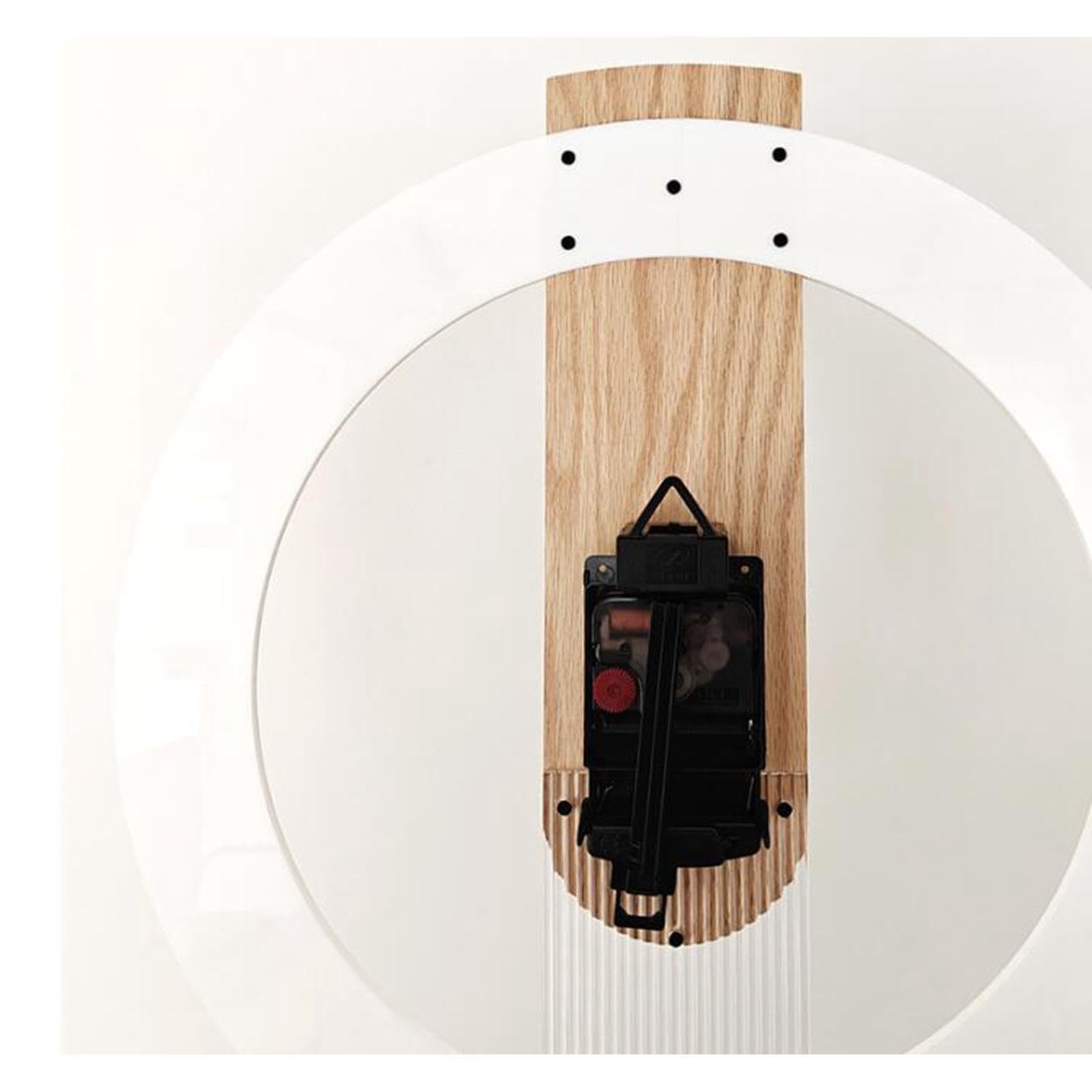 Sharplace Pendeluhr aus Holz, Wanduhr, Dekoration, dekorativ, geräuschlos, 39,4 x 54,4 cm, für Esszimmer, Einweihungsgeschenk, arabische Ziffern
