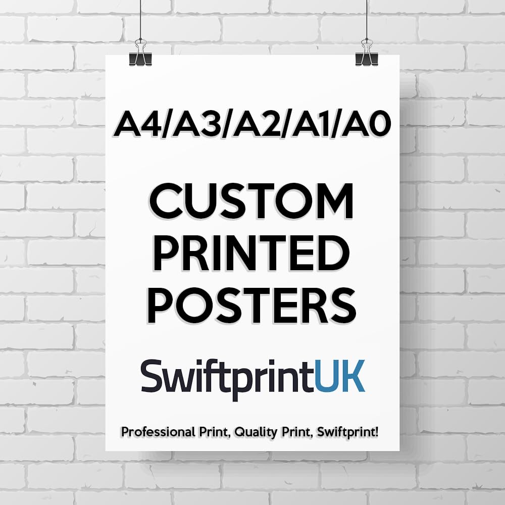 SwiftprintUK Custom Poster Print - Personalised Poster for Business Ads - Make Your Own Poster for Home & Office Decor - A0 A1 A2 A3 A4 Sizes - Premium 200gsm Photo Artwork Printing (A1-594x841mm)