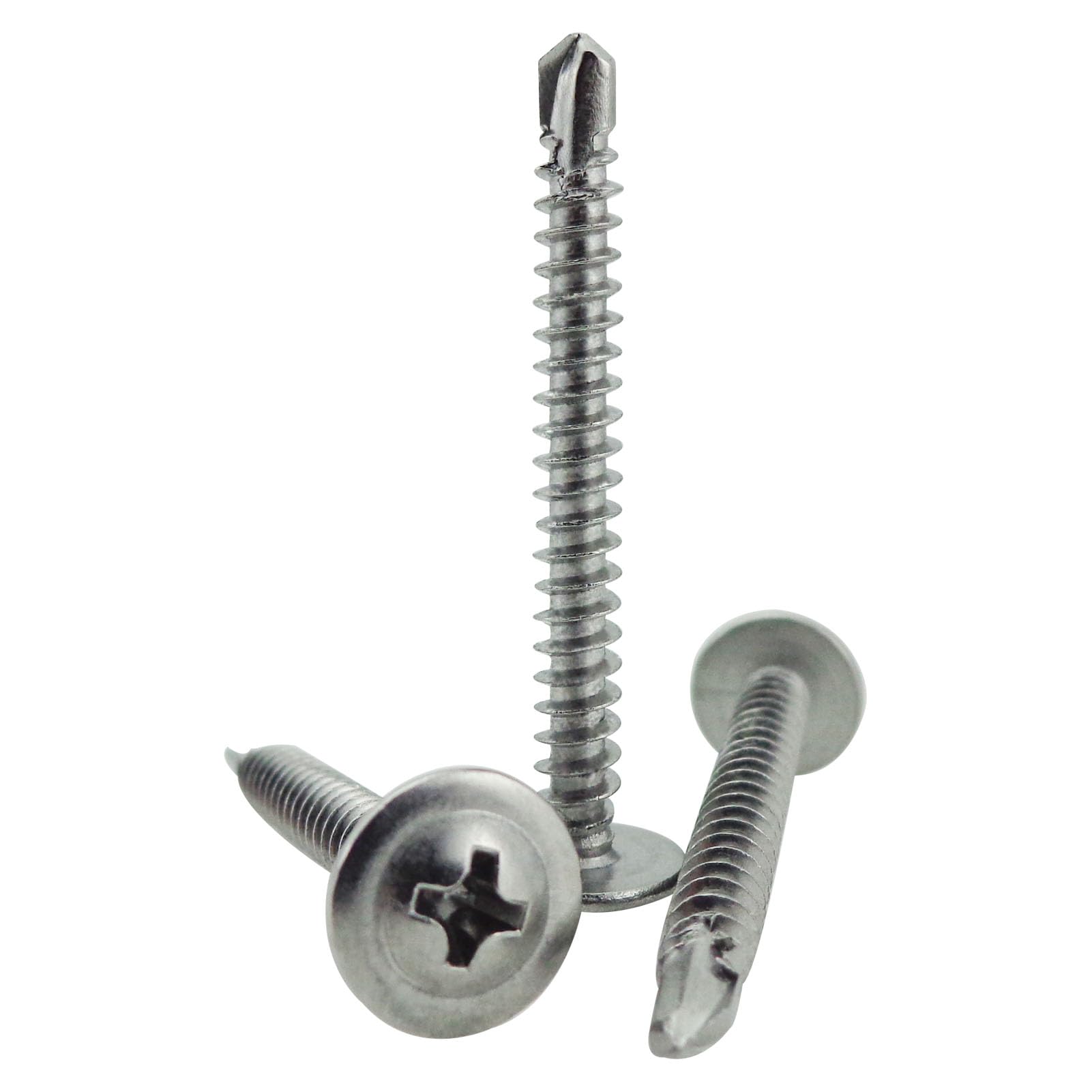Stainless Steel Sheet Metal Screws - 100 Pack -8