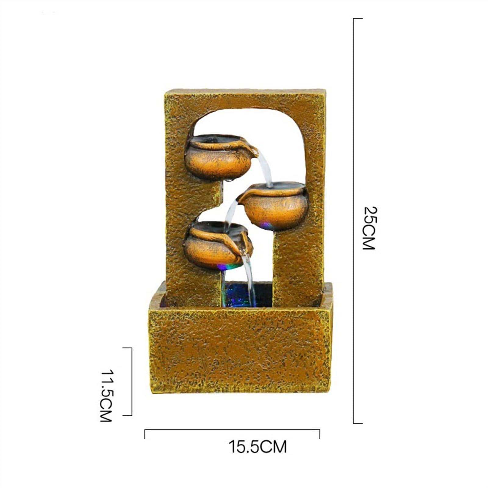 Fontaine d’Intérieur Cascade Ornements de bureau simples Ouverture de la fontaine à eau courante de pendaison de crémaillère Meubles for améliorer les ornements décoratifs Feng Shui Zen pour Méditatio
