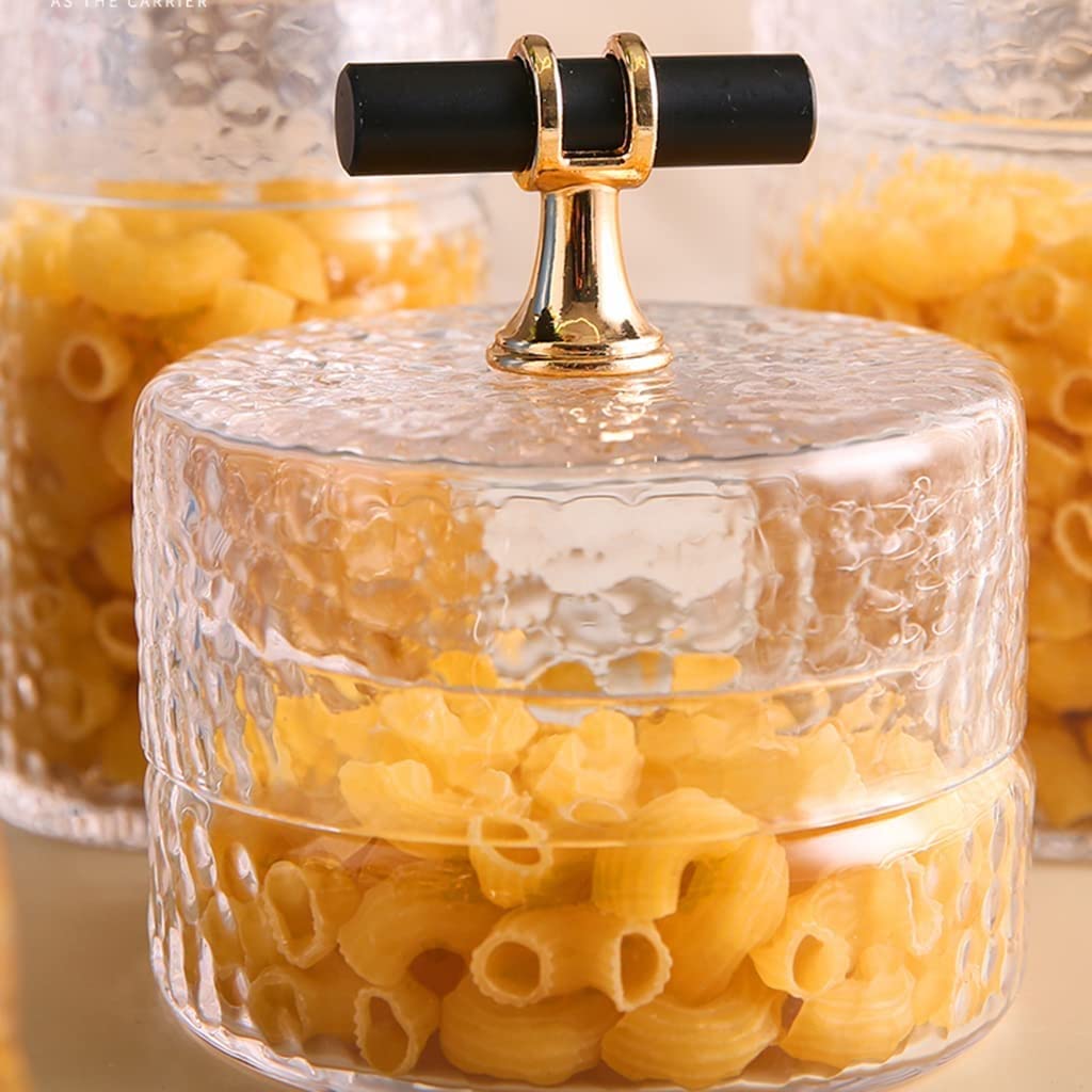 Tarro de Caramelo, Tarro de Caramelo de diseño Moderno, tarros de Cristal para Dulces con Tapa y Mango de Metal, tarros de Caramelo para Buffet de Dulces