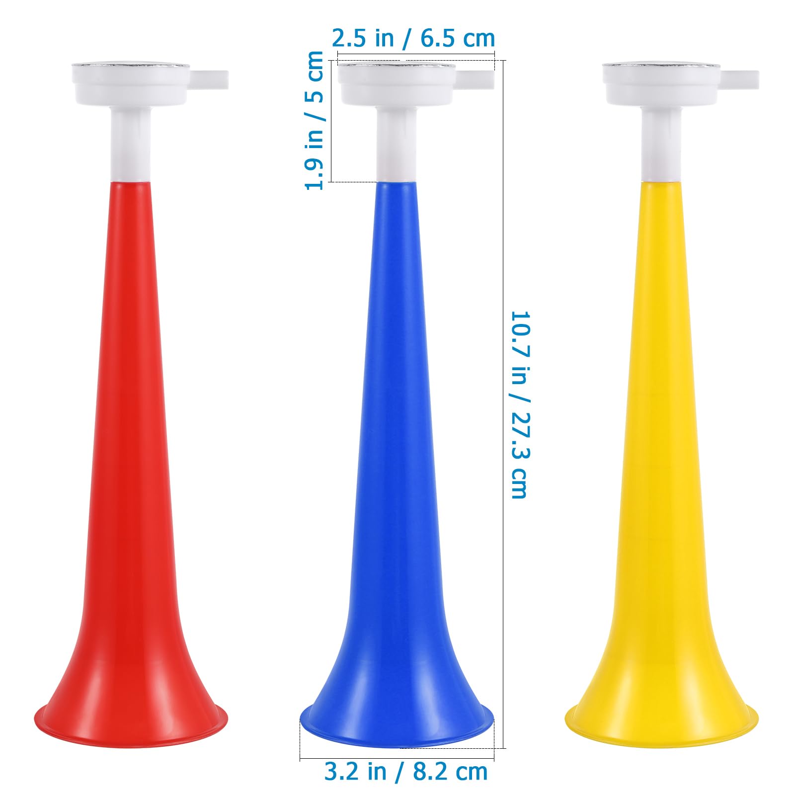 BESPORTBLE Lot de 10 trompettes de soutien pour enfants, Klaxon de stade bruyant, Mini corne de football, Accessoires de fête