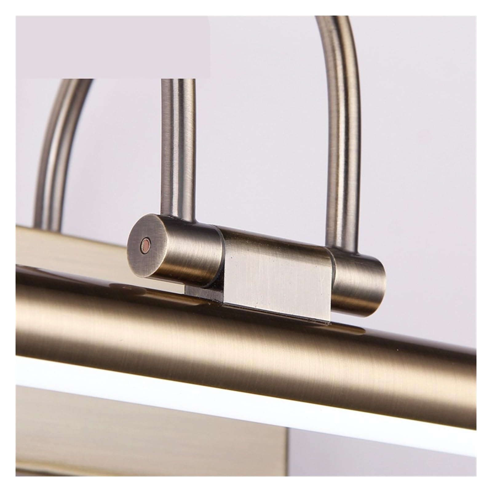 Lámpara de baño LED 9W 56CM Luz de espejo de níquel for dormitorio Vestidor Iluminación de imagen de pared negra Cobertura total(Warm,SAND NICKEL_9W 56CM)