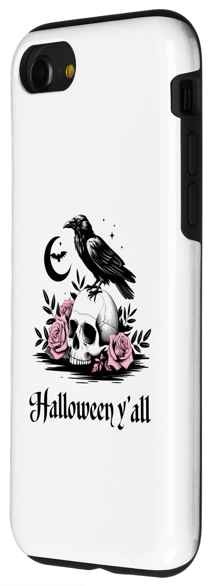 iPhone SE (2020) / 7 / 8 Halloween Y'all Skull Crow Rose Gothic Case - Image 2