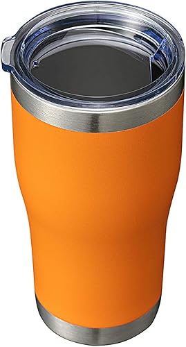 Hasle Outfitters Vasos aislados de acero inoxidable reutilizables de 20 onzas, vasos de viaje con tapa para café, de doble pared al vacío, vaso