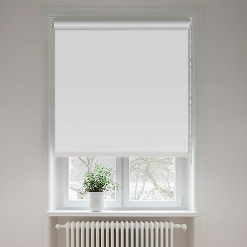 Miniatura 4 de Boolegon Persianas enrollables opacas para ventana, tela con aislamiento térmico, fácil instalación, protección UV. Persianas para dormitorio,