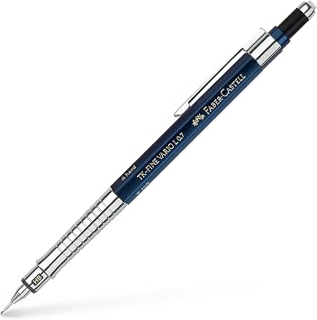 Faber-Castell TK Fine Vario LUX Versatil Kalem, 0.7 mm, Indigo, Ayarlanabilir Metal Uç, Sertlik Göstergeli