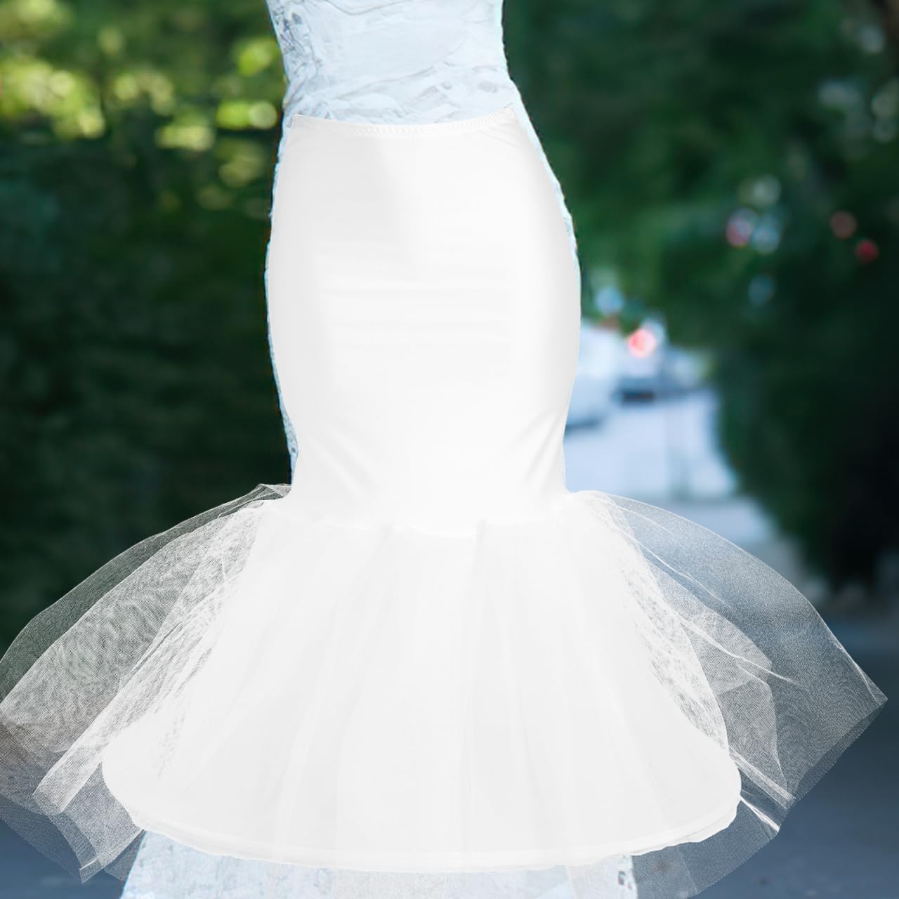 TENDYCOCO White Fishtail Mermaid Wedding Dress Bridal Petticoat Slips Underskirt - Flawless Fit, Elegant Design Ideal for Brides, Bridesmaids, and Wedding Guests - Image 8