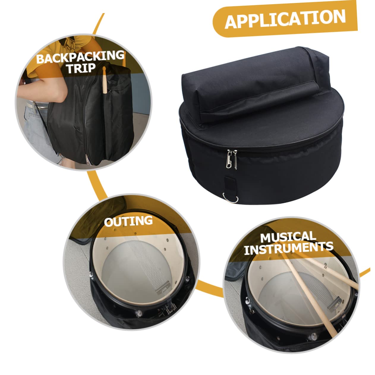 COSMEVIVI Backpack for Musical Instruments Drum Accessories Holding Bag Oxford Cloth