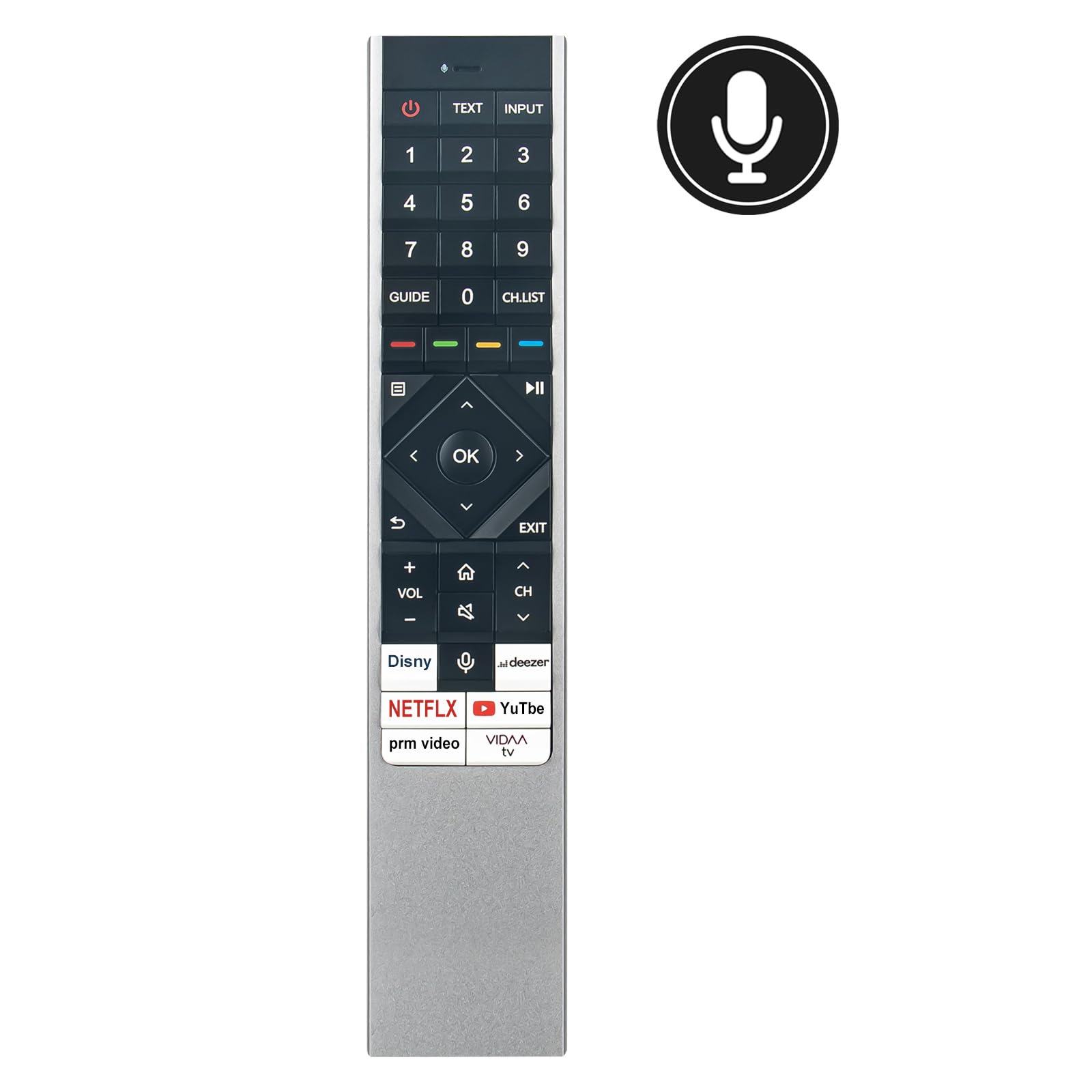 VINABTY Remplacement de la télécommande ERF6N64 ERF6N64H ERF6P64H ERF6Q64H ERF3C96H pour Hisense Mini LED TV 100U7KQ 75U7KQ 65U7KQ 55U7KQ 65U80KQTUK 65U82KQTUK 65U86KQTUK 65U87KQTUK 75U8KQ 75U80KQ