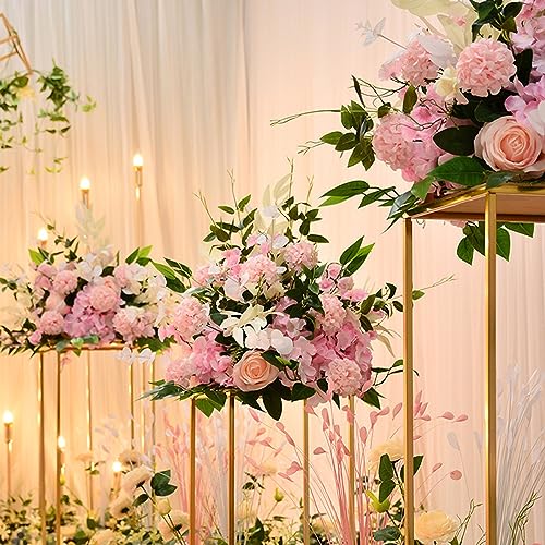 Centros de mesa de bodas y comuniones con esferas florales decorativas de rosas 7