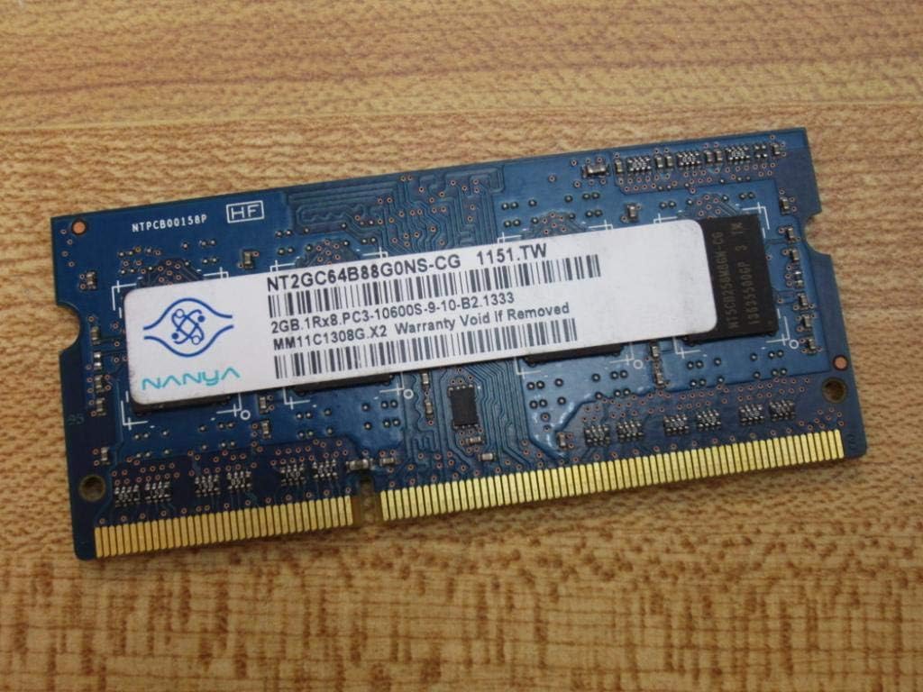 2GB DDR3 Memory SO-DIMM 204pin PC3-10600S 1333MHz NT2GC64B88G0NS-CG
