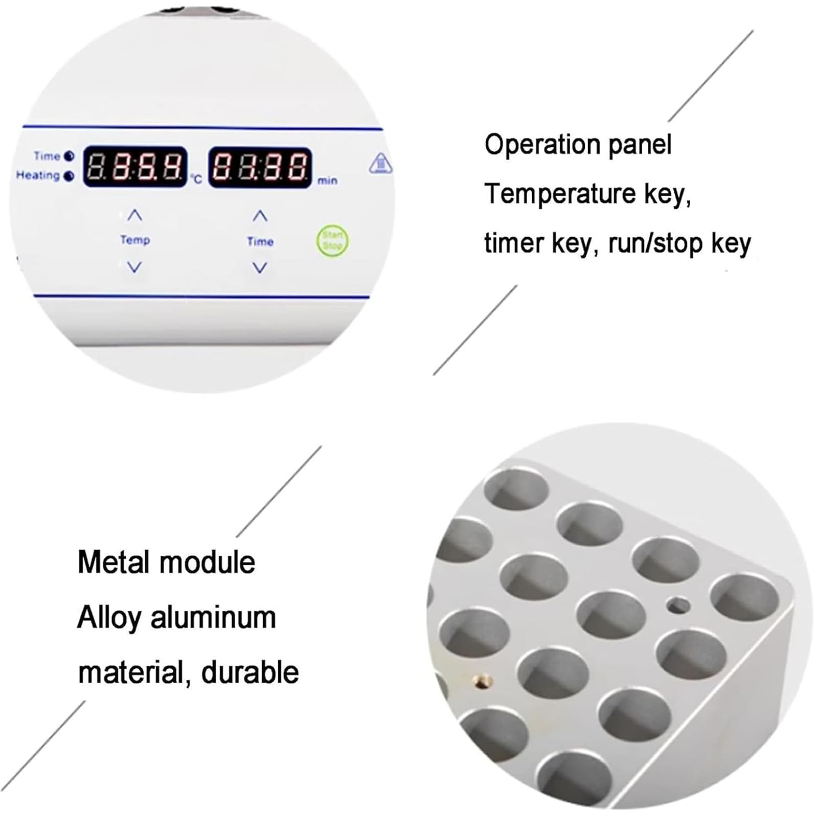 Concentrador de muestra de nitrógeno, altura ajustable, ajustes de tiempo y temperatura, evaporador de muestras de laboratorio de 12 agujeros, conector de cobre