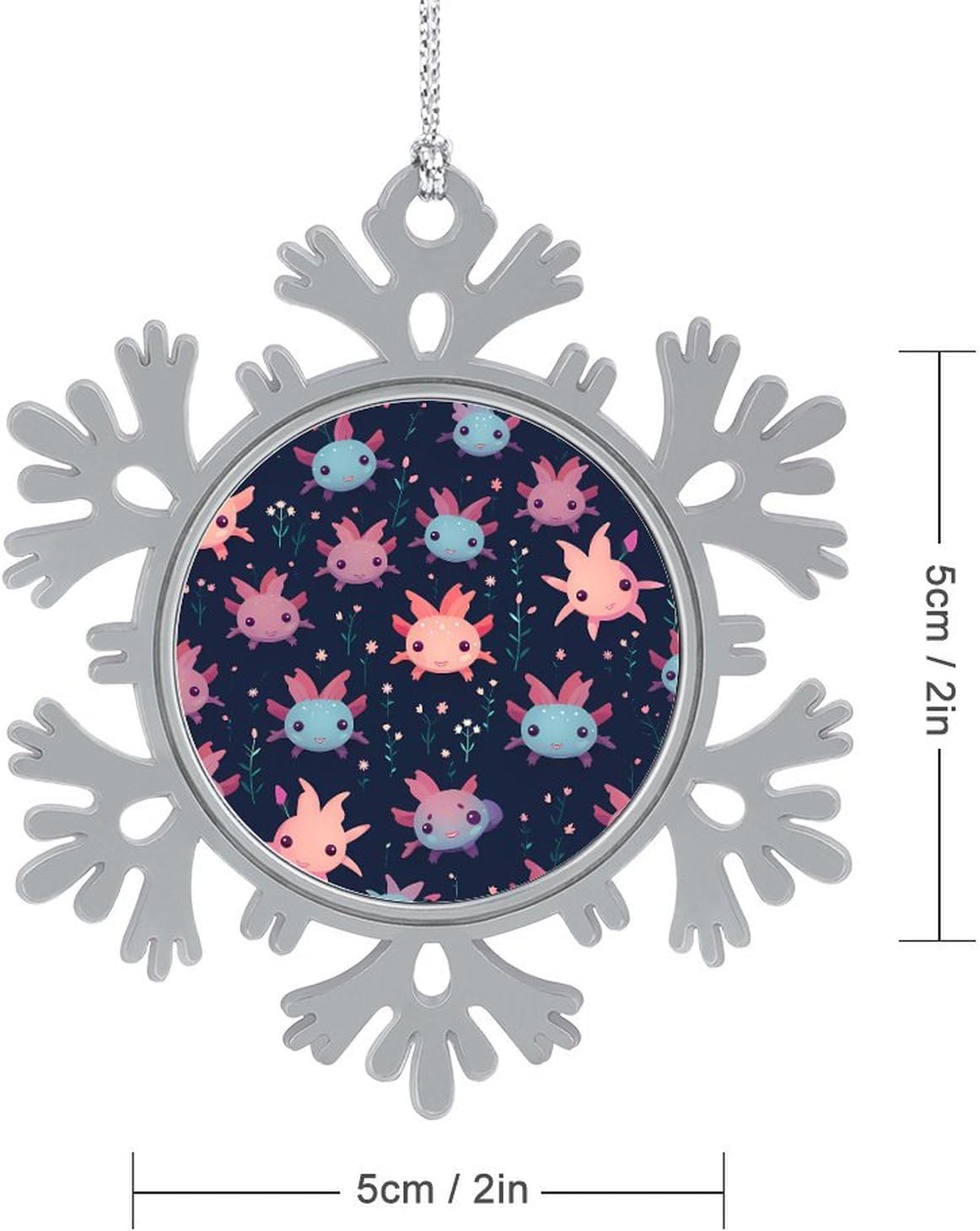 Northern Lights Polar Bear Personalized Christmas Snowflake Ornaments Custom Xmas Tree Hanging Decoration for Party Holiday