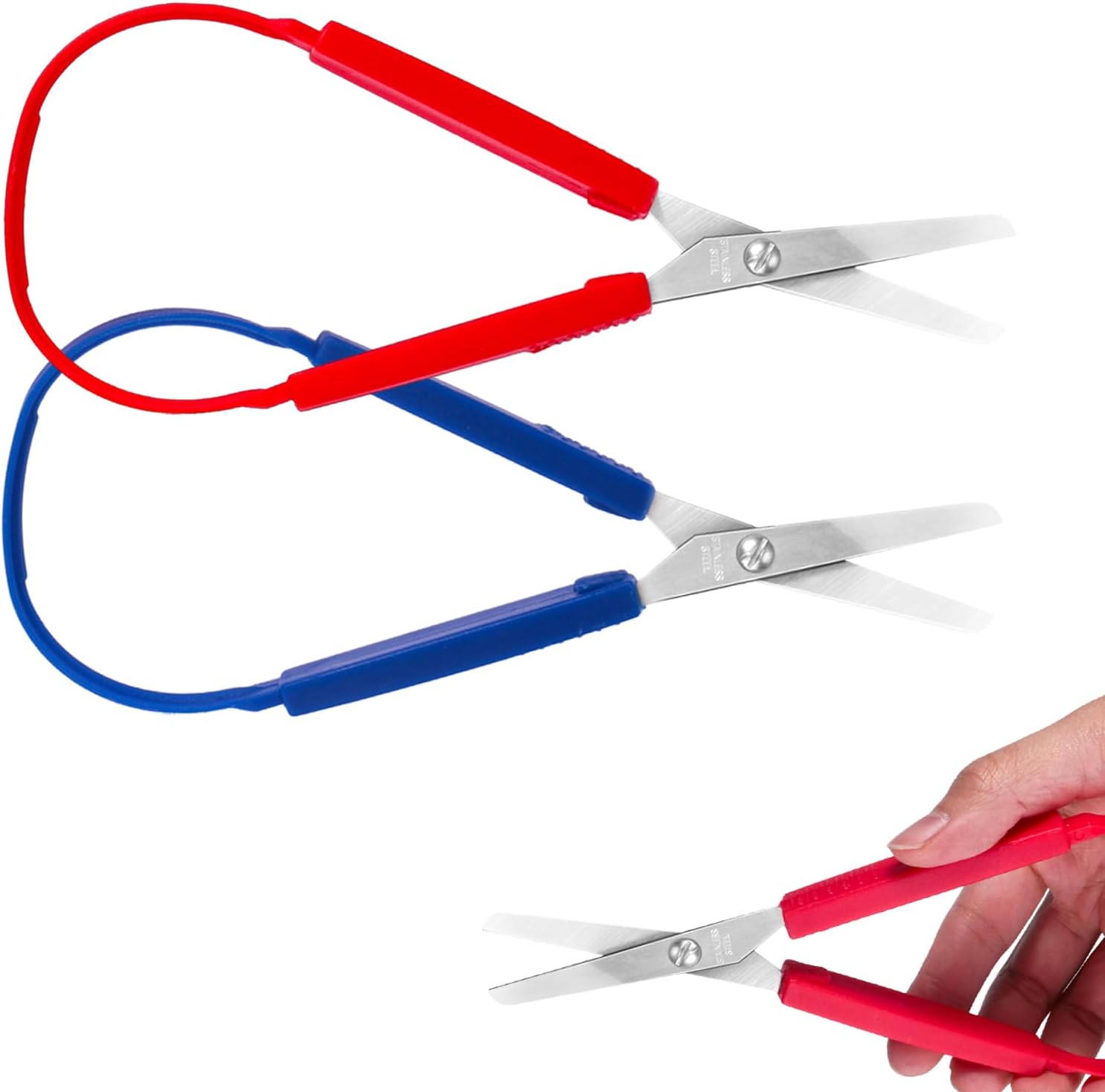 Amazon.com: Ouligay 3Pcs Mini Loop Scissors Adaptive Scissors Colorful ...