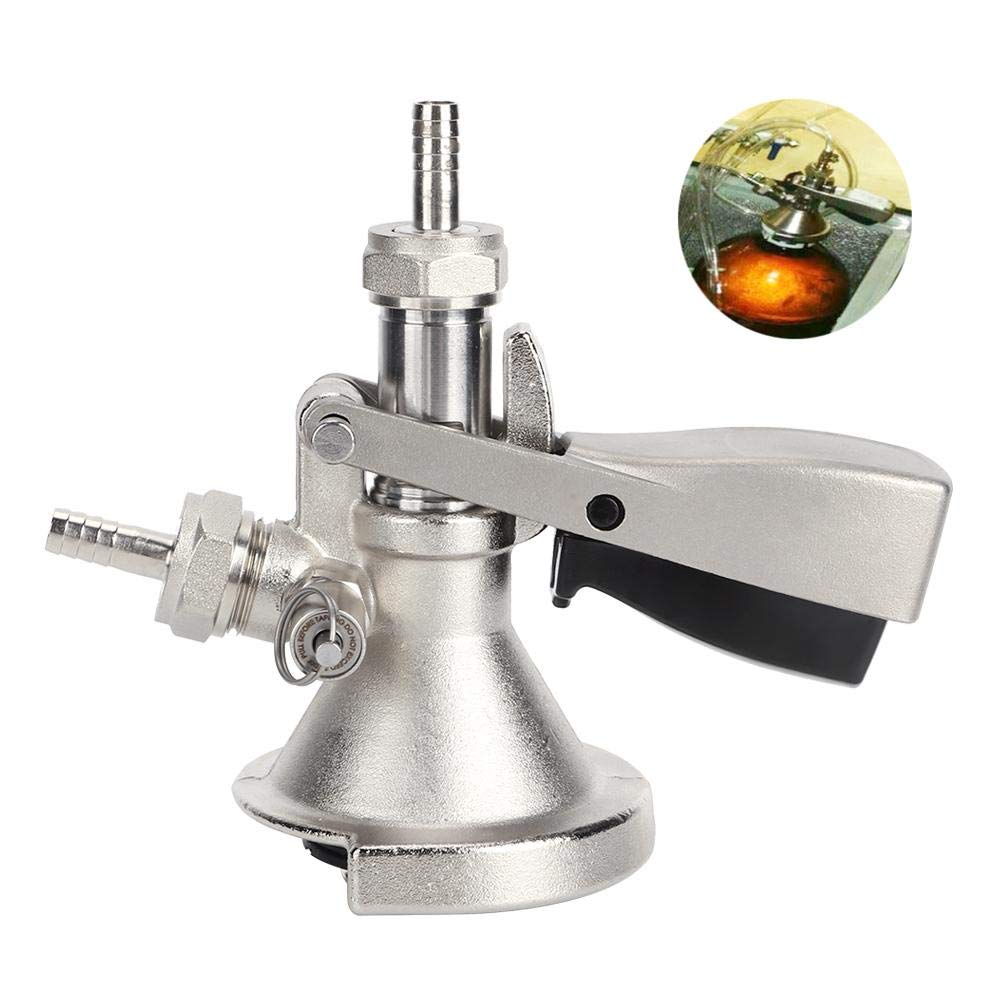 Coupleur de fût, coupleur de fût de distributeur de fût de bière en acier inoxydable de type A, connecteur de fût de bière coupleur de robinet de fût pour bar, pub, hôtel