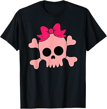 Amazon.com: Cute Pretty Pink Skull Crossbones Girl with Hot