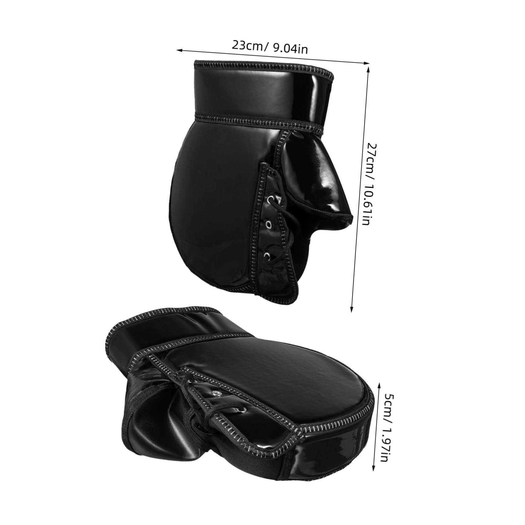 Guanti Manubrio Moto Invernali 1 Paio Nero Antivento | Pu e Fibra Sintetica, Costruzione Weatherproof Strisce Riflettenti, per Uscite in Inverno